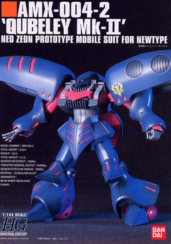 Maquette hguc qubeley mk ii amx 004 2 1/144